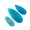 Earth's Jewels Semi-Precious Natural Blue Agate Teardrop Pendants, 3pcs